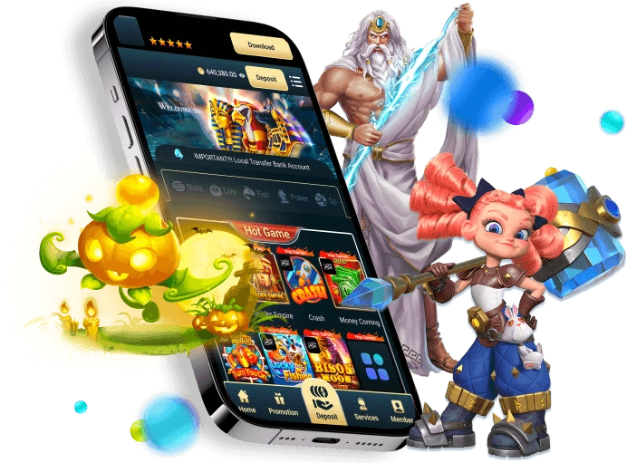 Hình ảnh điện thoại hiển thị ứng dụng L9BET App với logo Android và iOS